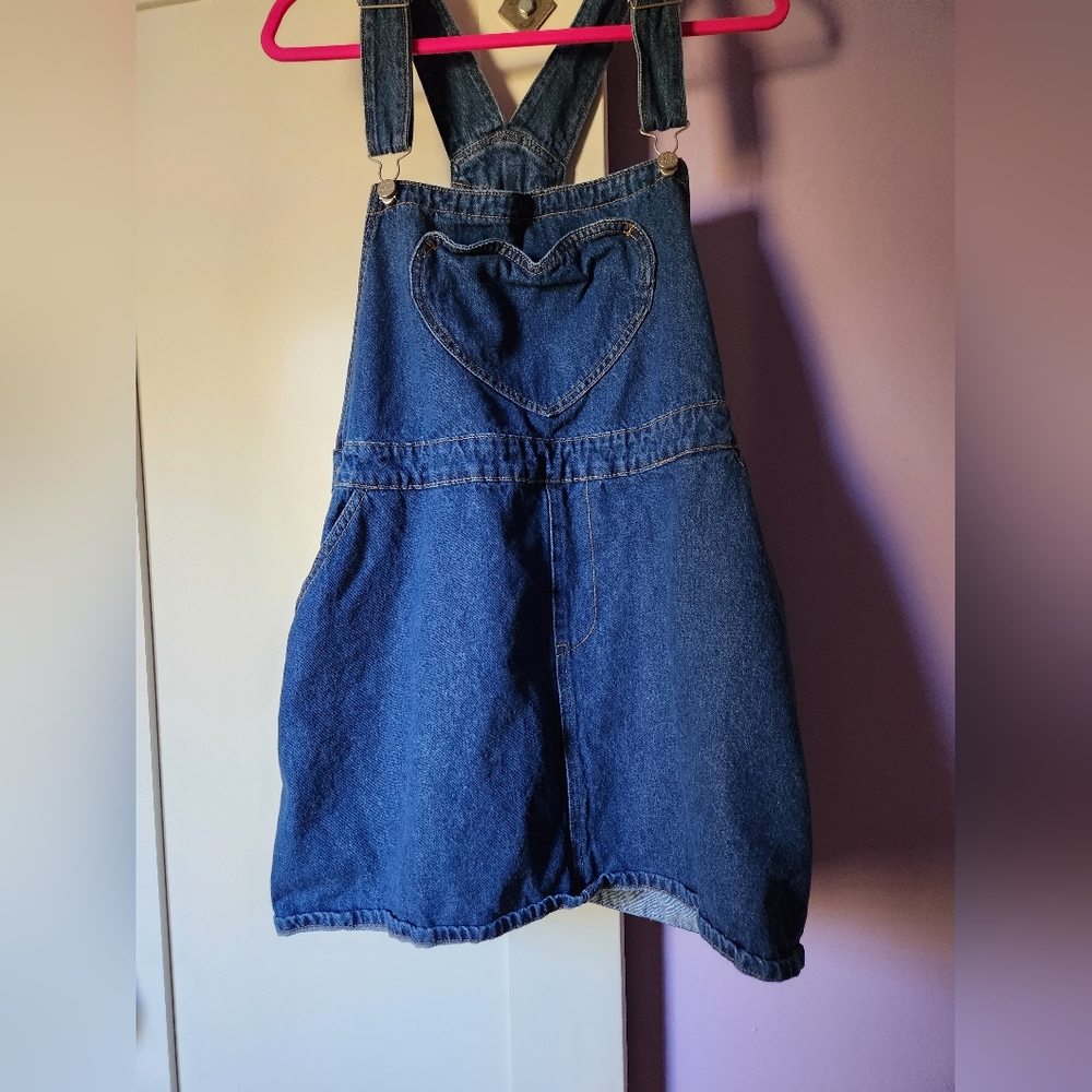 Shiny by nature heart overalls dress size XL
